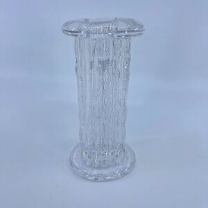 vintage kosta boda rurik candleholder ribbed  design 5 3/8" tall